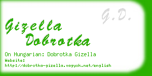 gizella dobrotka business card